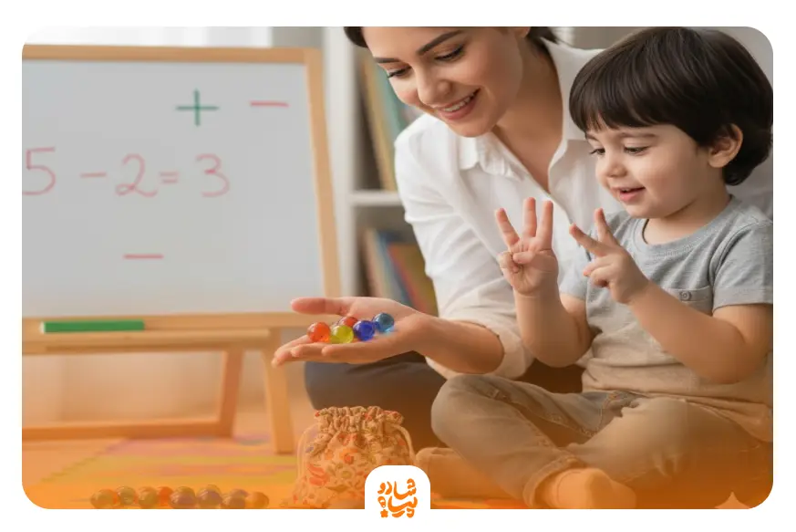 جمع و تفریق با مهرهها